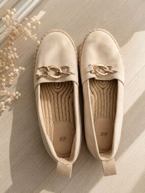 H&M Loafers Light Beige Suede